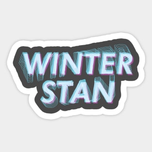 AESPA winter stan name futuristic text glitch MY | Morcaworks Sticker
